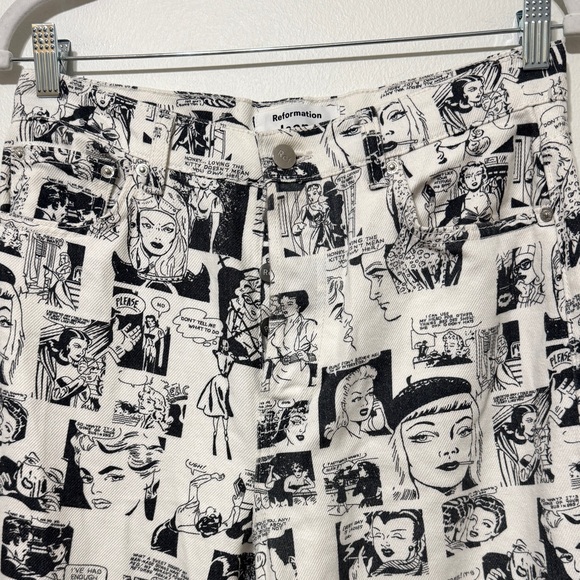 Reformation Newsprint Jeans Size 28 Denim Rare Viral Kendall Jenner - Picture 4 of 5